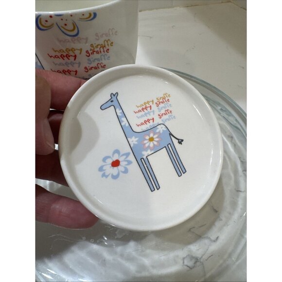 Happy Giraffe Coffee Mug With Lid/ Top Made in China - Picture 12 of 14